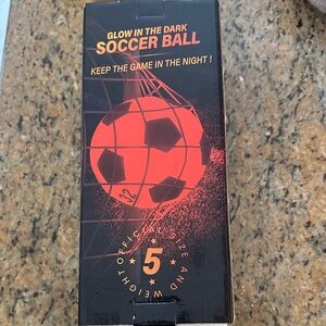 Glow in the Dark Soccer Ball - Black and Orange
